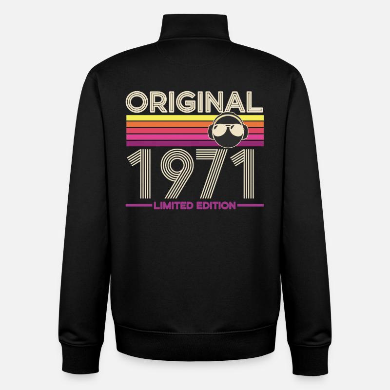 Original 1971 Retro Limited Edition - Sweat zippé unisexe en coton bio Stanley/Stella - noir