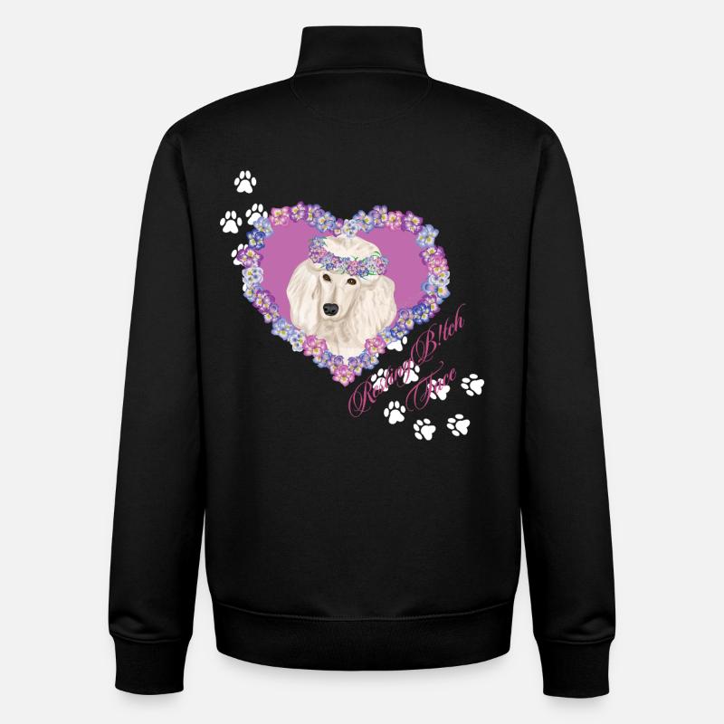 Resting B!tch Face Poodle - Unisex Organic Zip Sweatshirt by Stanley/Stella - black