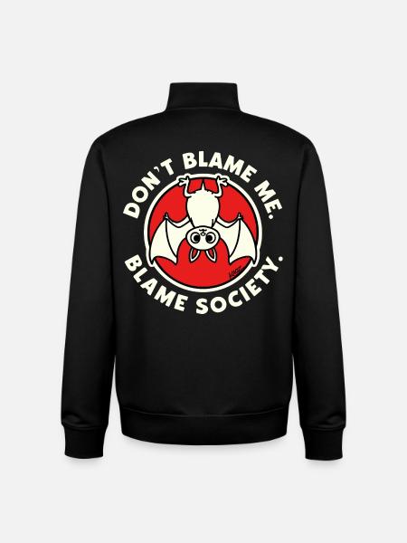Don’t Blame Me Bat Society - Unisex Organic Zip Sweatshirt by Stanley/Stella - black
