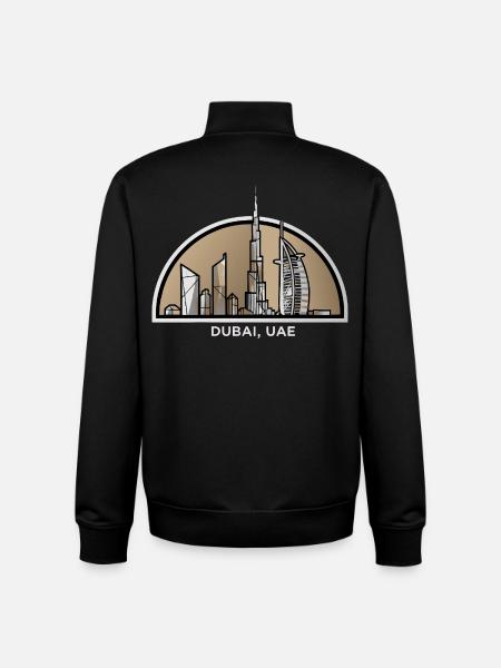 Dubai Skyline Burj Khalifa UAE - Unisex Organic Zip Sweatshirt by Stanley/Stella - black