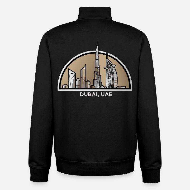 Dubai Skyline Burj Khalifa UAE - Unisex Organic Zip Sweatshirt by Stanley/Stella - black