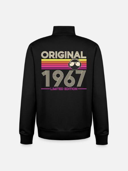 Original 1967 Rainbow Edition - Sweat zippé unisexe en coton bio Stanley/Stella - noir