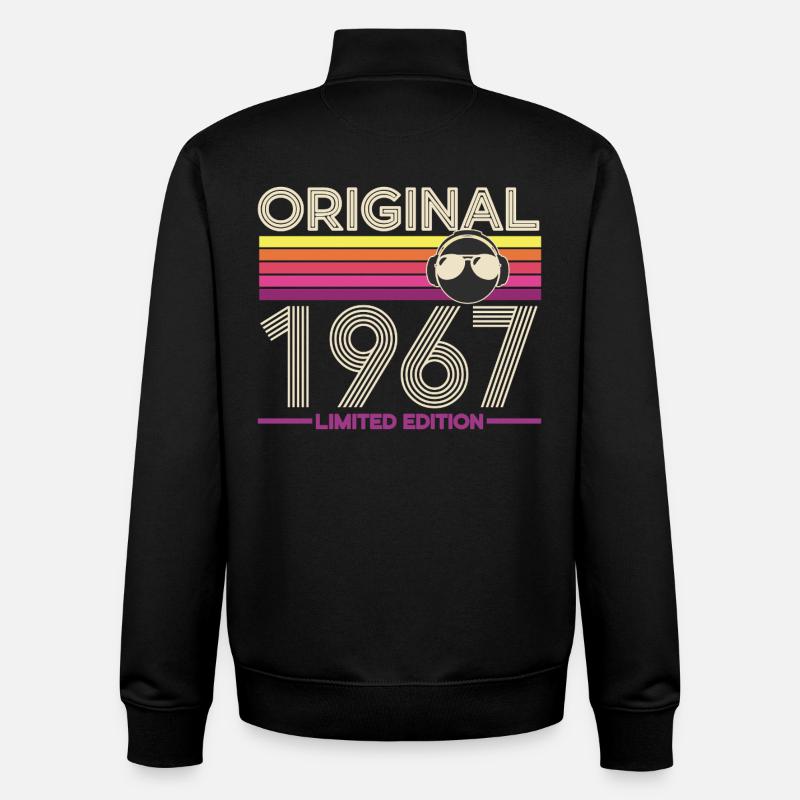 Original 1967 Rainbow Edition - Sweat zippé unisexe en coton bio Stanley/Stella - noir