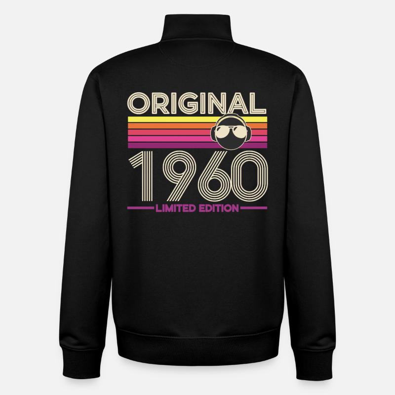 Original 1960's Limited Edition - Unisex Organic Zip Sweatshirt by Stanley/Stella - black