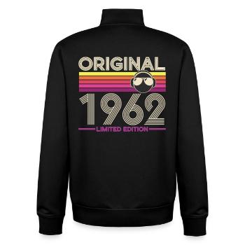 Original 1962 Limited Edition - Unisex Organic Zip Sweatshirt by Stanley/Stella - black - Back - AI Model Male 185 light (185cm)