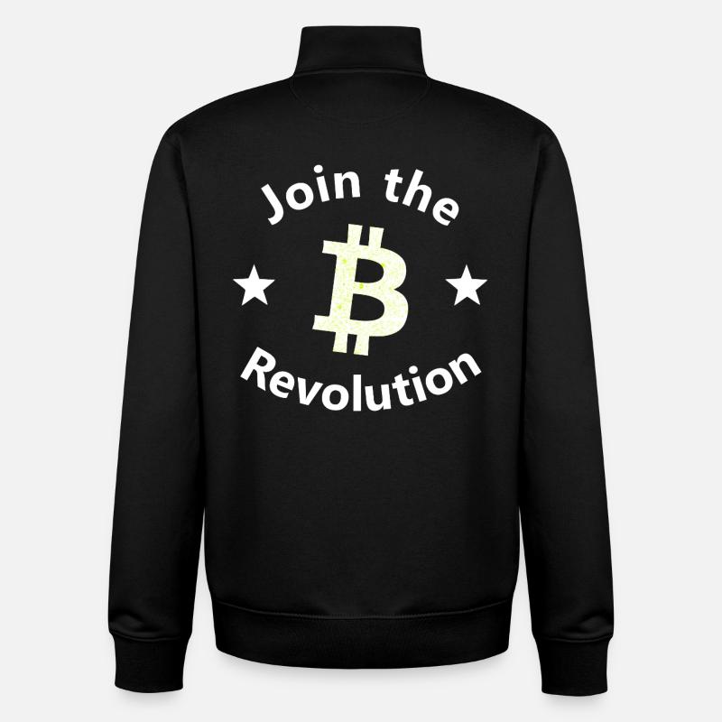 Bitcoin Revolt Circle - Unisex Organic Zip Sweatshirt by Stanley/Stella - black