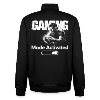 Gaming Mode Activated Shirt Funny Gamer Gift - Unisex Organic Zip Sweatshirt von Stanley/Stella - Schwarz - Hinten - AI Model Male 185 light (185cm)