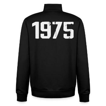 Legendary Since 1975 Vintage 1975 Retro 1975 - Unisex Organic Zip Sweatshirt by Stanley/Stella - black - Back - AI Model Male 185 light (185cm)