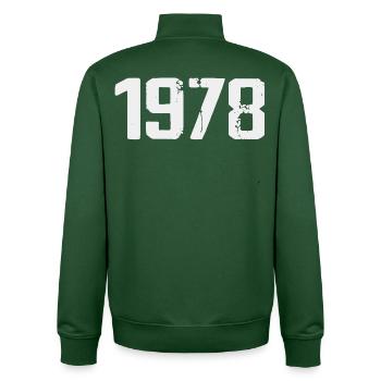 Legendary Since 1978 Vintage 1978 Retro 1978 - Unisex Organic Zip Sweatshirt by Stanley/Stella - bottle green - Back - AI Model Male 185 dark (185cm)