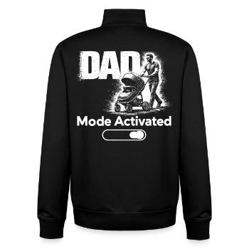 Dad Mode Activated Shirt New Dad Baby Stroller - Unisex Organic Zip Sweatshirt by Stanley/Stella - black - Back - AI Model Male 185 light (185cm)