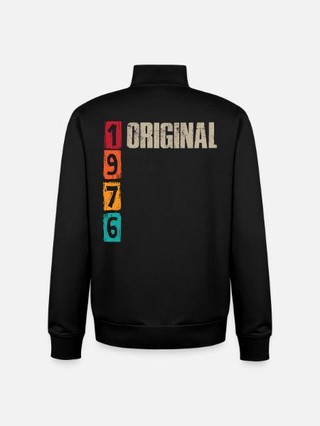 Millésime 1976 - Sweat zippé unisexe en coton bio Stanley/Stella - noir
