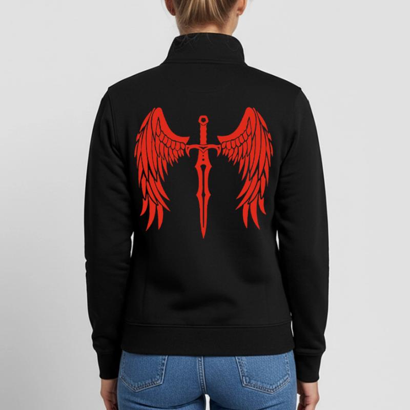 Red Winged Sword Unisex Organic Zip Sweatshirt by Stanley/Stella