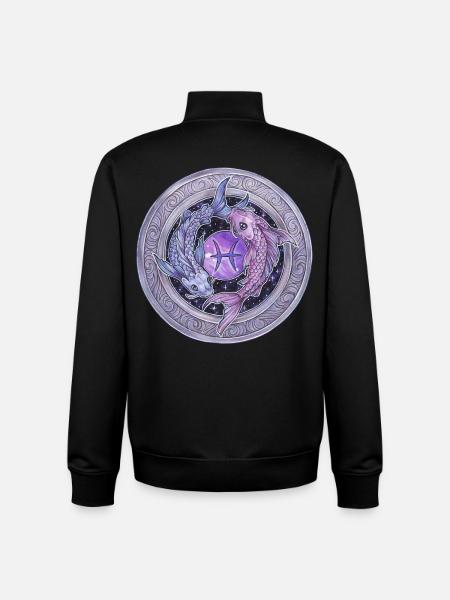 Zodiac Sign Zodiac Pisces Pisces Gift - Unisex Organic Zip Sweatshirt by Stanley/Stella - black