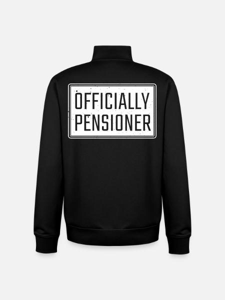 Officiellement retraité - Sweat zippé unisexe en coton bio Stanley/Stella - noir