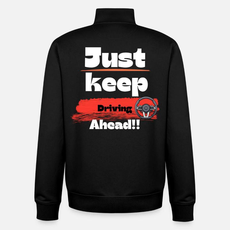 Continue juste à avancer avec un design de t-shirt. - Sweat zippé unisexe en coton bio Stanley/Stella - noir