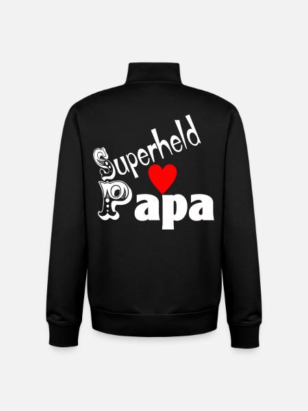 Father's Day Superhero Dad - Unisex Organic Zip Sweatshirt by Stanley/Stella - black