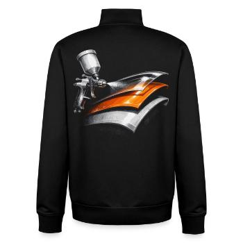 Peintre de véhicules Peintre de voitures Peintre - Sweat zippé unisexe en coton bio Stanley/Stella - noir - Dos - AI Model Male 185 light (185cm)