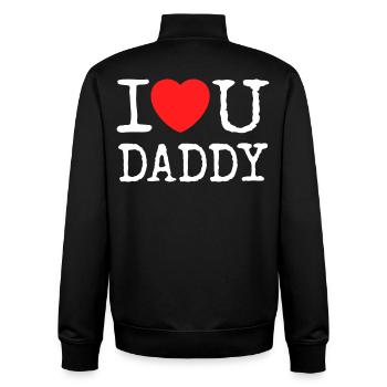 I Love You Daddy Shirt - Unisex Organic Zip Sweatshirt by Stanley/Stella - black - Back - AI Model Male 185 light (185cm)