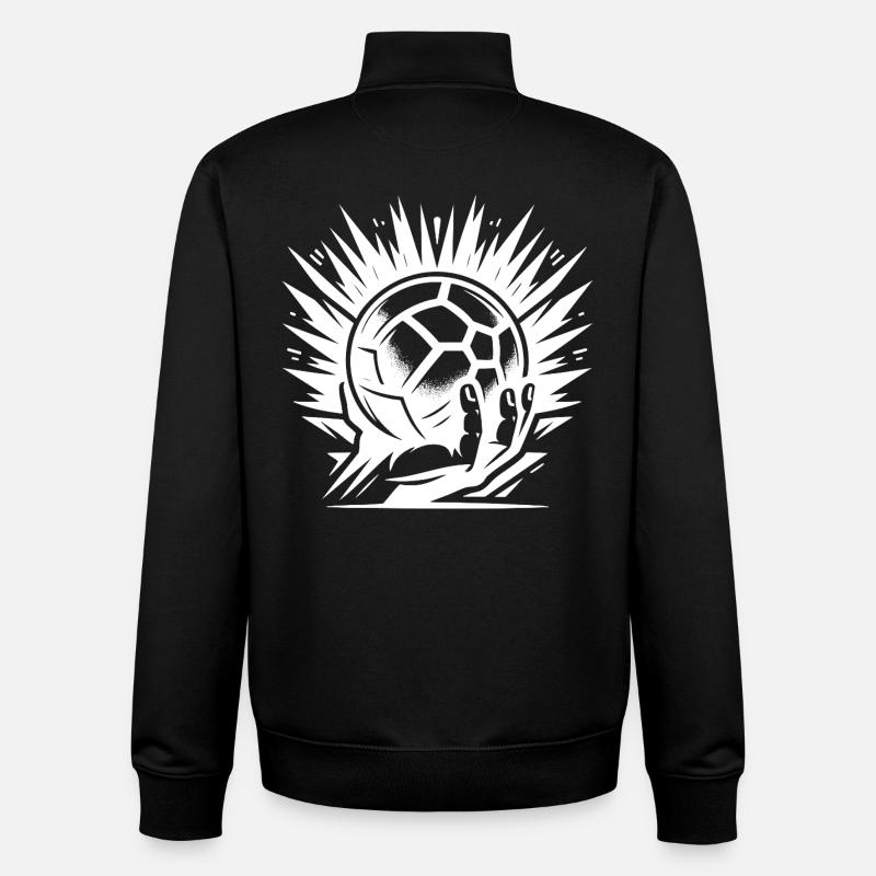 Handball - Unisex Organic Zip Sweatshirt von Stanley/Stella - Schwarz