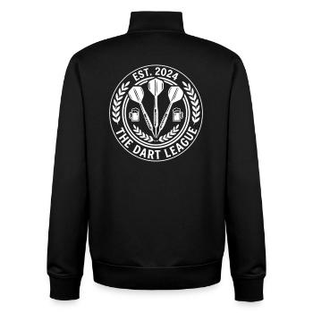 La Ligue de fléchettes créée en 2024 - Sweat zippé unisexe en coton bio Stanley/Stella - noir - Dos - AI Model Male 185 light (185cm)