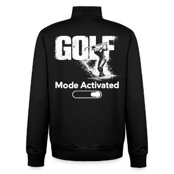 Golf Shirt Golf Mode Activated Golfer Gift - Unisex Organic Zip Sweatshirt von Stanley/Stella - Schwarz - Hinten - AI Model Male 185 light (185cm)