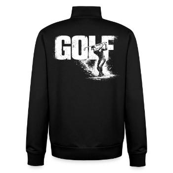 Golf Shirt Golf Mode Activated Golfer Gift - Unisex Organic Zip Sweatshirt von Stanley/Stella - Schwarz - Hinten - AI Model Male 185 light (185cm)