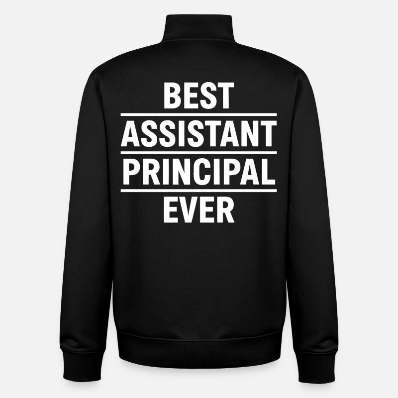 Best Assistant Principal Ever - Unisex Organic Zip Sweatshirt by Stanley/Stella - black