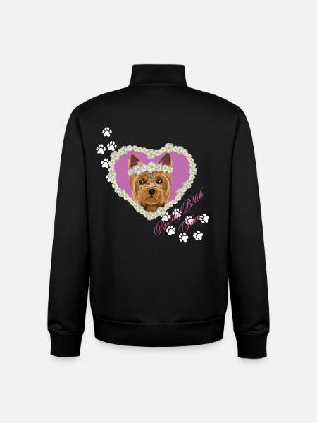 Resting B!tch Face Yorksire Terrier - Unisex Organic Zip Sweatshirt by Stanley/Stella - black