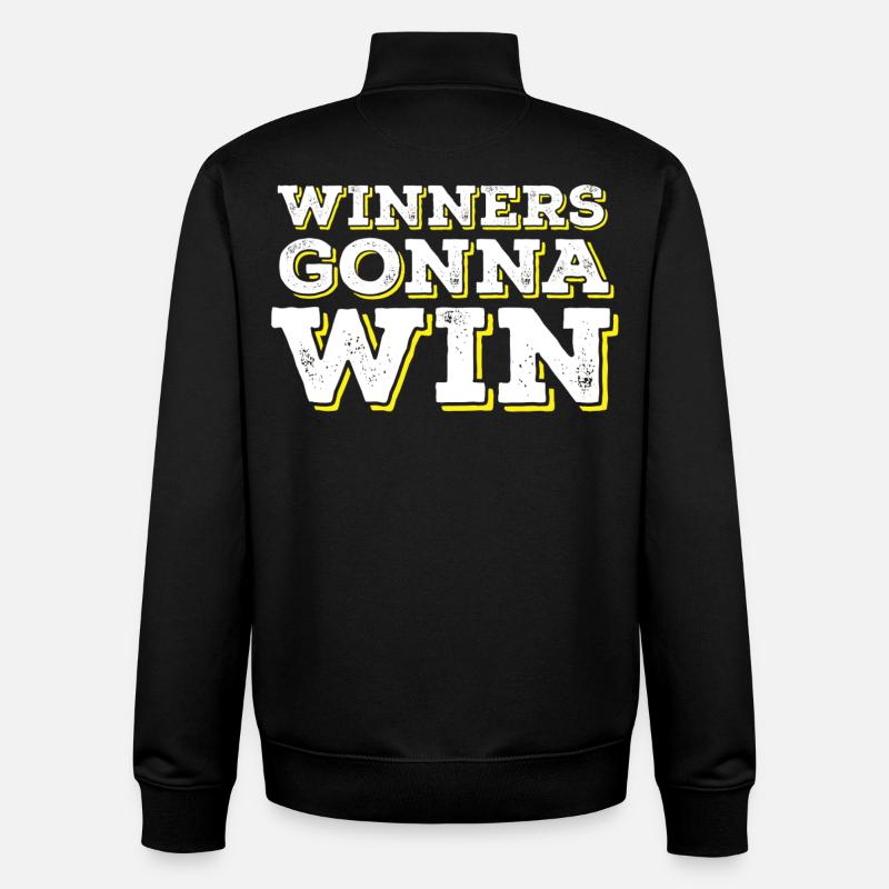 Sieger gehen zum Sieg - Unisex Organic Zip Sweatshirt von Stanley/Stella - Schwarz