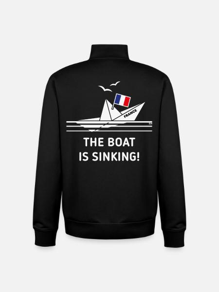 Das Boot sinkt! (Frankreich / NEG) - Unisex Organic Zip Sweatshirt von Stanley/Stella - Schwarz