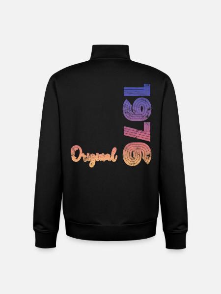 Millésime 1976 - Sweat zippé unisexe en coton bio Stanley/Stella - noir