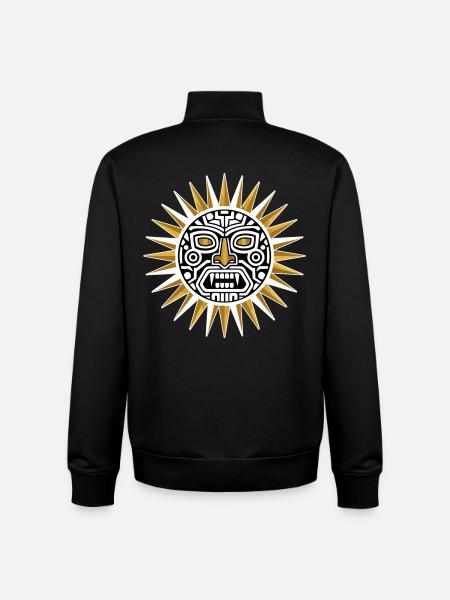 Tribal Sun Black Gold - Unisex Organic Zip Sweatshirt by Stanley/Stella - black