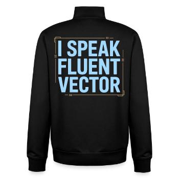 Logo Designer I Speak Fluent Vector Graphic Artist - Unisex Organic Zip Sweatshirt von Stanley/Stella - Schwarz - Hinten - AI Model Male 185 light (185cm)