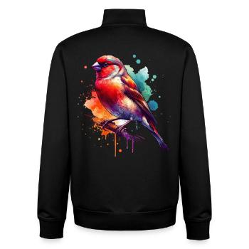 Japanisches Mövchen Geschenk - Unisex Organic Zip Sweatshirt von Stanley/Stella - Schwarz - Hinten - AI Model Male 185 light (185cm)