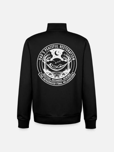 Father's Day Hammock Legend Retired - Unisex Organic Zip Sweatshirt by Stanley/Stella - black
