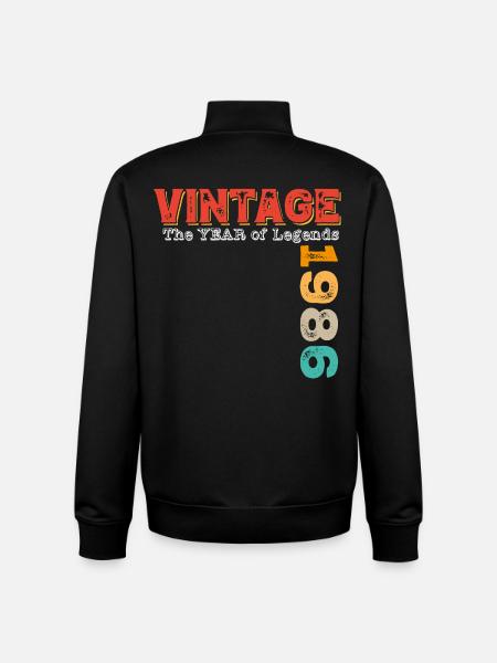 Millésime 1986 - Sweat zippé unisexe en coton bio Stanley/Stella - noir
