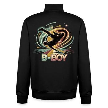 B-Boy Breakdance Hip Hop Dance Streetstyle - Unisex Organic Zip Sweatshirt by Stanley/Stella - black - Back - AI Model Male 185 light (185cm)