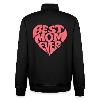 Best Mom Ever Muttertag - Unisex Organic Zip Sweatshirt von Stanley/Stella - Schwarz - Hinten - AI Model Male 185 light (185cm)