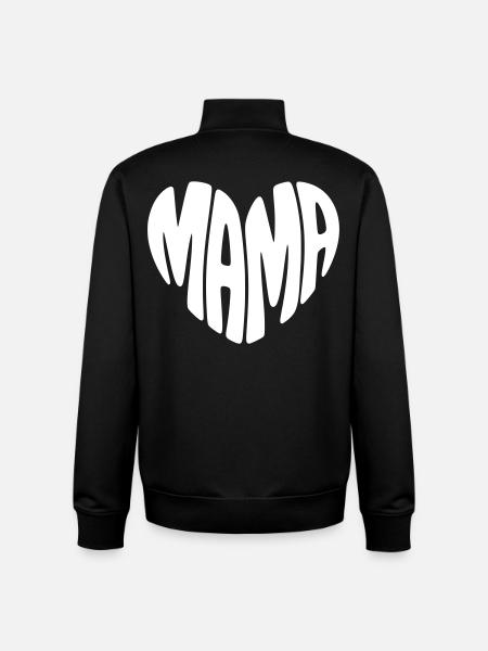 Mom's Heart Mother's Day - Unisex Organic Zip Sweatshirt by Stanley/Stella - black