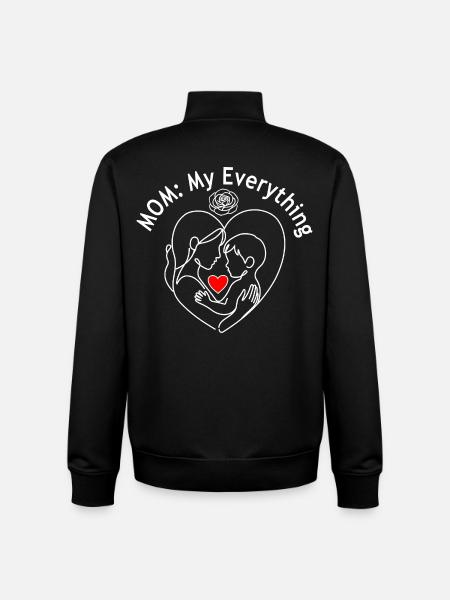 My Everything: Mom's Love - Unisex Organic Zip Sweatshirt by Stanley/Stella - black