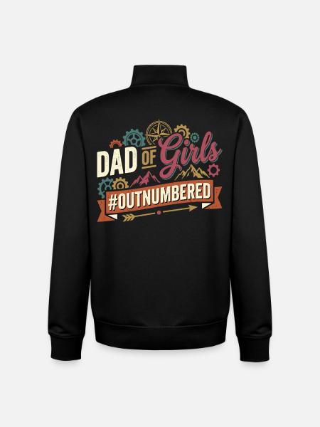 Papa des filles surpassés en nombre Papa au tournevis - Sweat zippé unisexe en coton bio Stanley/Stella - noir