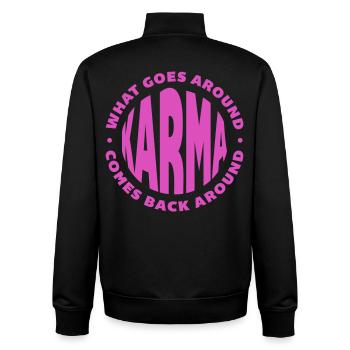 Karma - Unisex Organic Zip Sweatshirt von Stanley/Stella - Schwarz - Hinten - AI Model Male 185 light (185cm)