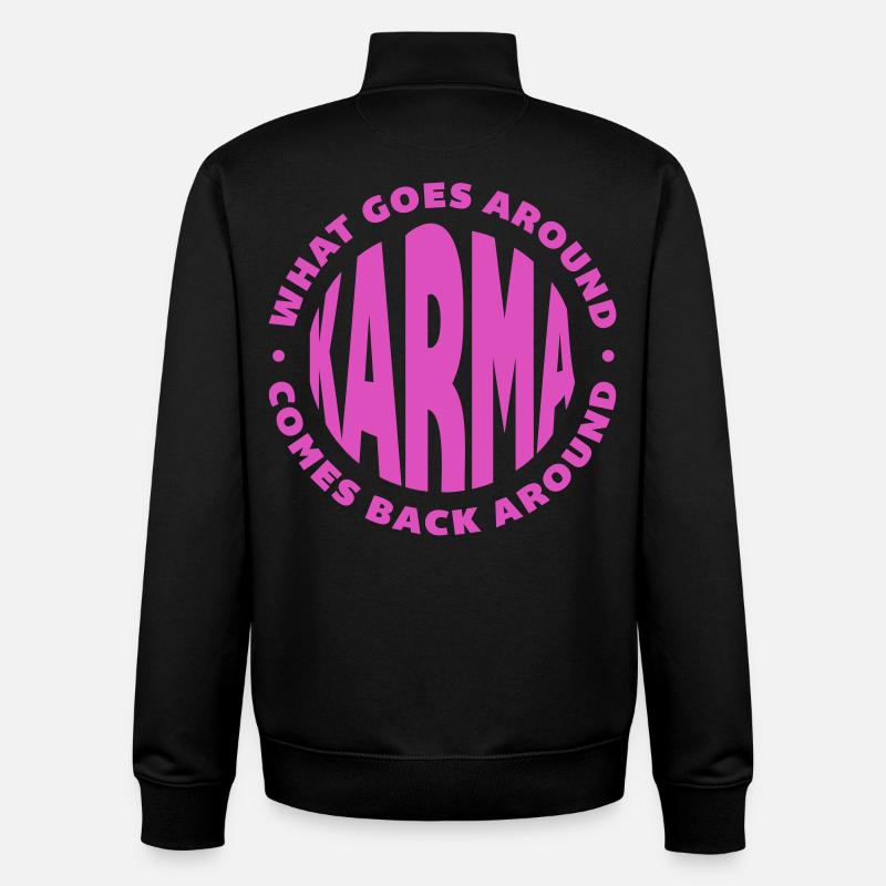 karma - Sweat zippé unisexe en coton bio Stanley/Stella - noir