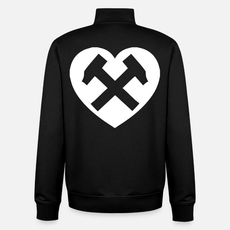 Hearthammer : L’amour dans l’acier - Sweat zippé unisexe en coton bio Stanley/Stella - noir