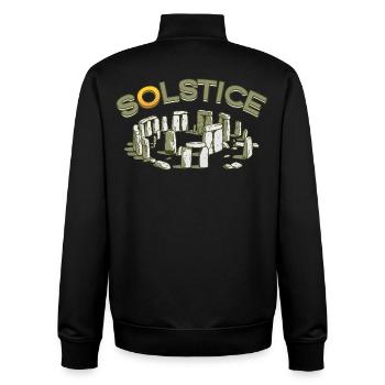Litha Pagan Solstice d’été Midsommar - Sweat zippé unisexe en coton bio Stanley/Stella - noir - Dos - AI Model Male 185 light (185cm)