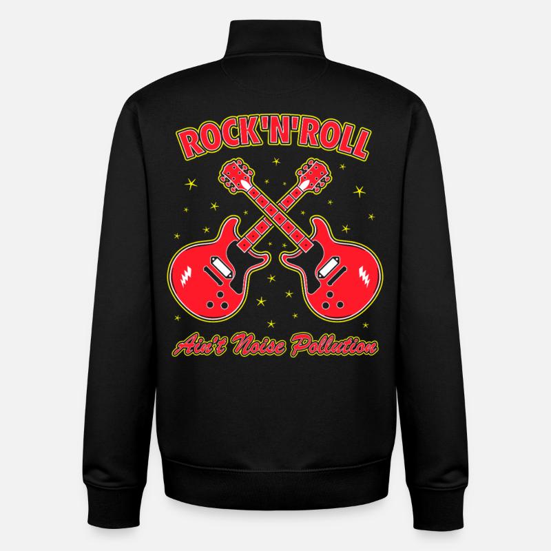 Rock 'n' Roll ist keine Lärmbelastung - Unisex Organic Zip Sweatshirt von Stanley/Stella - Schwarz