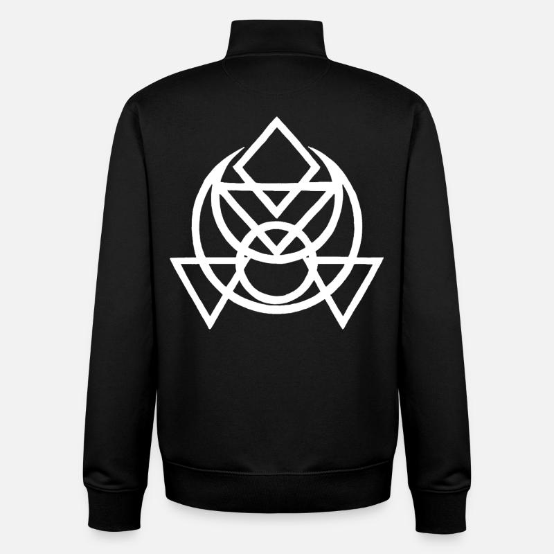 White Egyptian Esoteric Symbol - Unisex Organic Zip Sweatshirt by Stanley/Stella - black