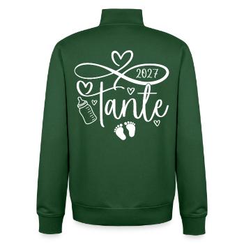 Aunt 2027 - Unisex Organic Zip Sweatshirt by Stanley/Stella - bottle green - Back - AI Model Male 185 dark (185cm)
