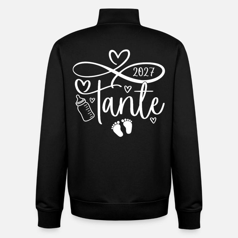 Aunt 2027 - Unisex Organic Zip Sweatshirt by Stanley/Stella - black