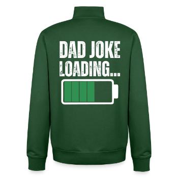 blague de papa - Sweat zippé unisexe en coton bio Stanley/Stella - vert bouteille - Dos - AI Model Male 185 dark (185cm)